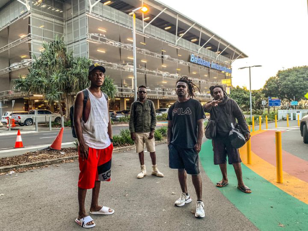 DMP band in Brisbane, ready for their second show tonight at the Shades night club.