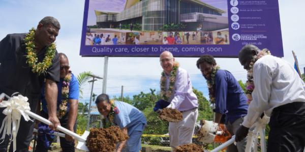 Ground-breaking ceremony of the Naha Birthing & Urban Health Centre. Photo Lachlan Eddie.
