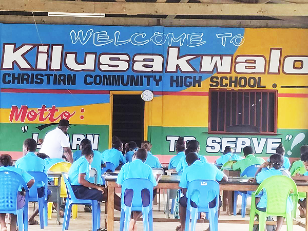 Kilusakwalo school students attending a school event last year. Photo, Christian Mekope.