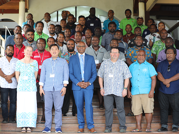 Participants attending the training workshop sponsored by the World Meteorological Organisation (WMO) through the Climate Risk Early Warning Systems (CREWS).