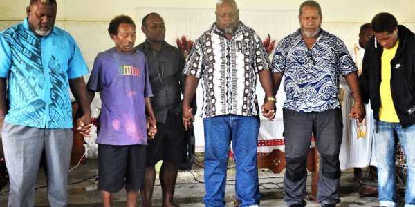 Parties reconciled at St. Paul’s Anglican Church in Auki. Picture by Sammy Waikori