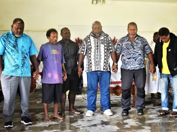 Parties reconciled at St. Paul’s Anglican Church in Auki. Picture by Sammy Waikori