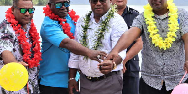 Ribbon cutting of the new wharf