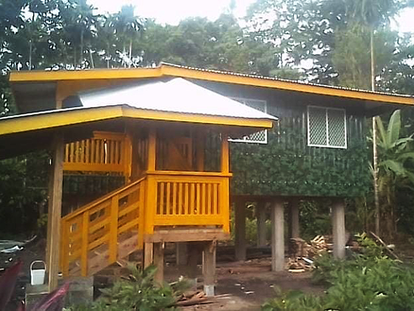 Local seasonal worker, Andrew Pandavisu was able to build this house for his parents after two years under the Pacific Australia Labour Mobility Scheme.