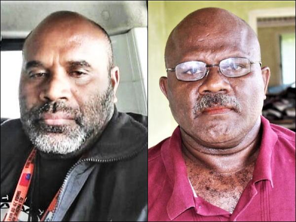 Candidates for the premier’s post, Glen Waneta (L) and Martin Fini (R).