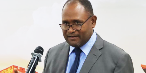 MHMS Minister, Dr Culwick Togamana delivering his remarks. Photo supplied