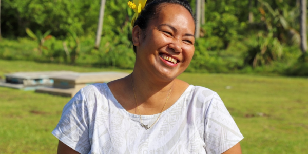 Melly Teno, President-elected for the Rennell and Bellona Provincial Youth Council; Photo: UNDP.