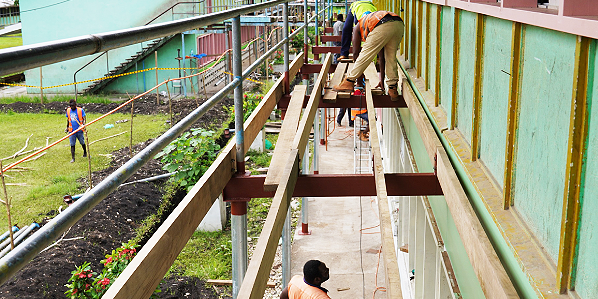 Work at the St Josephs Tenaru National Secondary School.