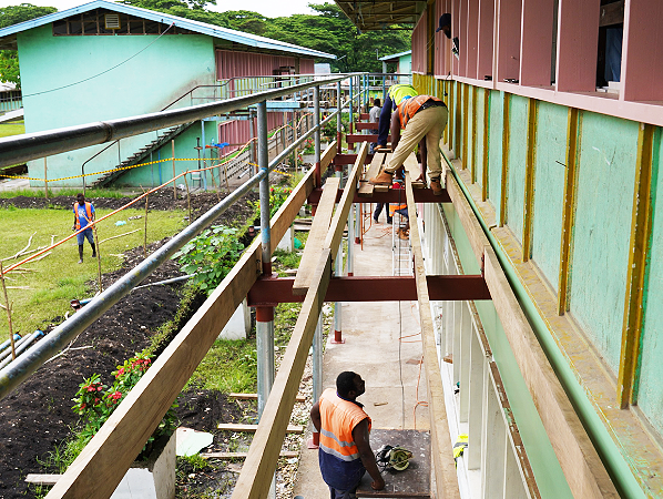 Work at the St Josephs Tenaru National Secondary School.