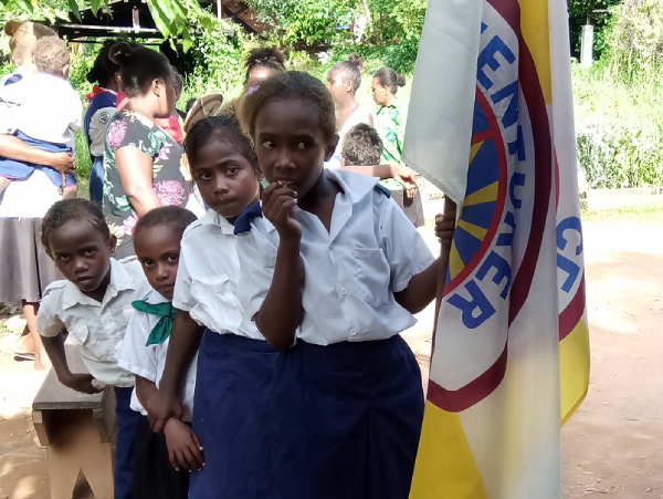 Young Adventurers ready for the start of the parade.