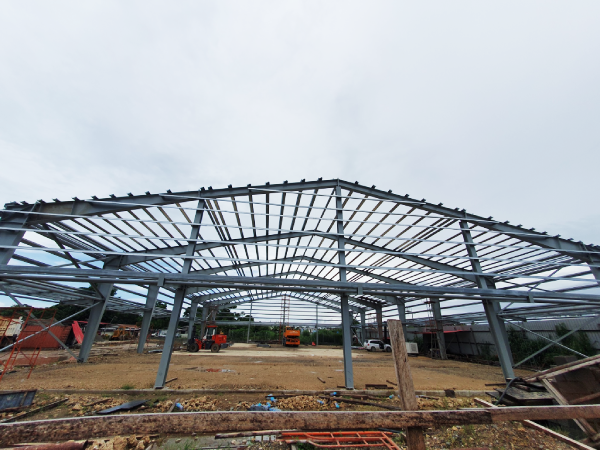 Construction on the SIFF Academy futsal court. Photo by NHA Communications