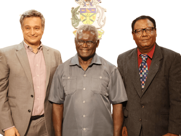 IPPF Director General Dr. Alvaro Bermejo, PM Manasseh Sogavare and the SIPPA Director Ben Agoa.