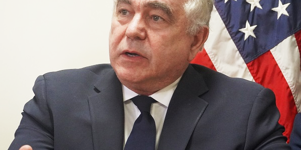 US National Security Council Coordinator for the Indo-Pacific Dr Kurt Campbell speaking at the press conference.