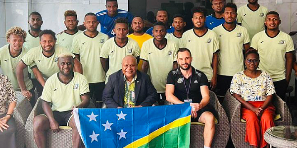 The team was honored to have the Solomon Islands High Commissioner to the Republic of Fiji, HE Joseph Ma’ahanua who paid a special visit this morning and motivated the team ahead of the opener against New Caledonia today in the Melanesian Futsal Cup..