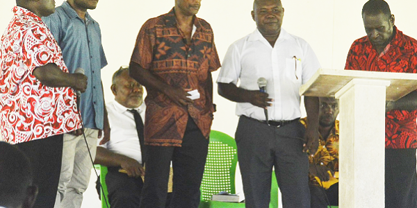 Old Timers Singing Ministry from Kukudu College presenting a song at the program.