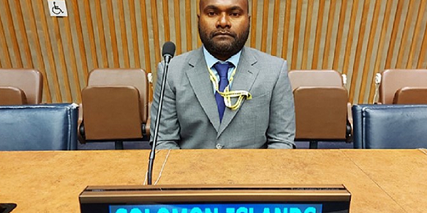 Permanent Secretary of MRD Dr Samson Viulu at the UNPFII Plenary.