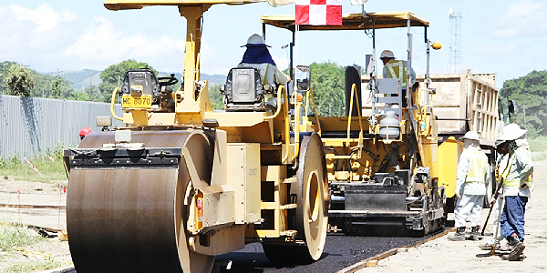 Tar-sealing work has started from Henderson.