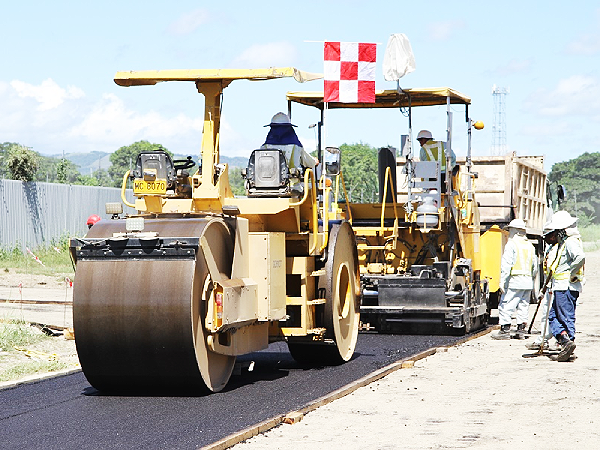 Tar-sealing work has started from Henderson.