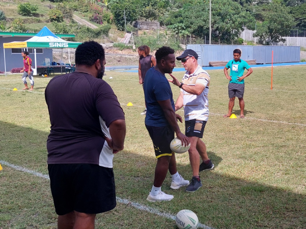 Rugby coaches training