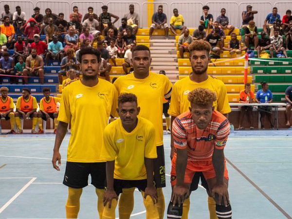 The Dawn FC players during the Futsal President Cup earlier this year.  Photo, Futsal President Cup 2023.