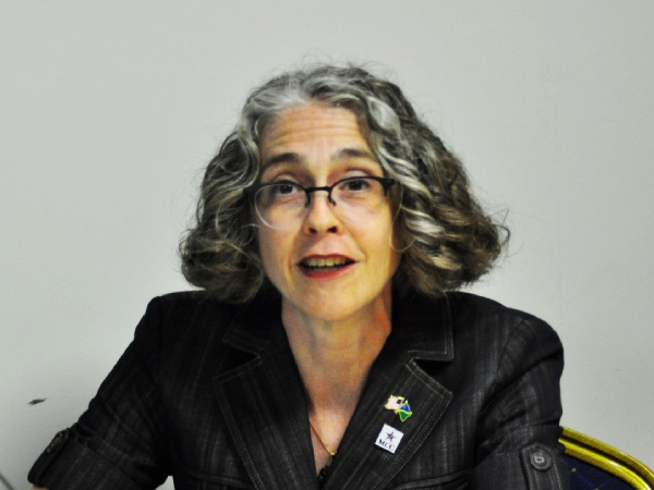 Vice-President of the Department of Policy and Evolution at the Millennium Challenge Corporation (MCC), Alicia Philips Mandaville. Photo by LACHLAN EDDIE.