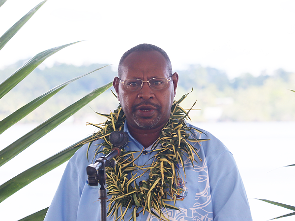 Fisheries Minister Hon. Nestor Giro in Noro Tuesday this week. Photo supplied.