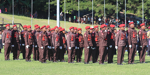 HCC Law Enforcement officers at Lawson Tama during the parade. Photo, GCU.