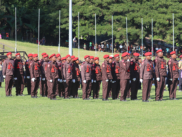 HCC Law Enforcement officers at Lawson Tama during the parade. Photo, GCU.