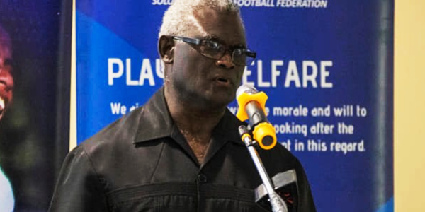 PM Sogavare addressing the SIFF Congress this morning. Photo, SIFF.