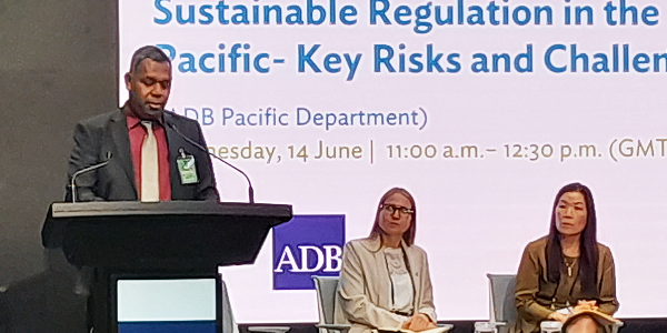 PS Vehe delivered his keynote address at the ACEF in Manila last week. Photo, GCU.