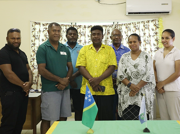 Rural Development Division Director Milfred Delemani, Director Governance Hickson George, Premier Polycarp Galaigu, Deputy Secretary Corporate Constance Wane, MRD Legal Intern Tania Wickham. Photo, MRD.