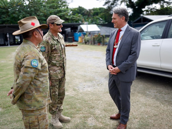 Deputy Prime Minister of Australia Richard Marles met the Solomons’ International Assistance Force (SIAF) command team. Photo, AHC.