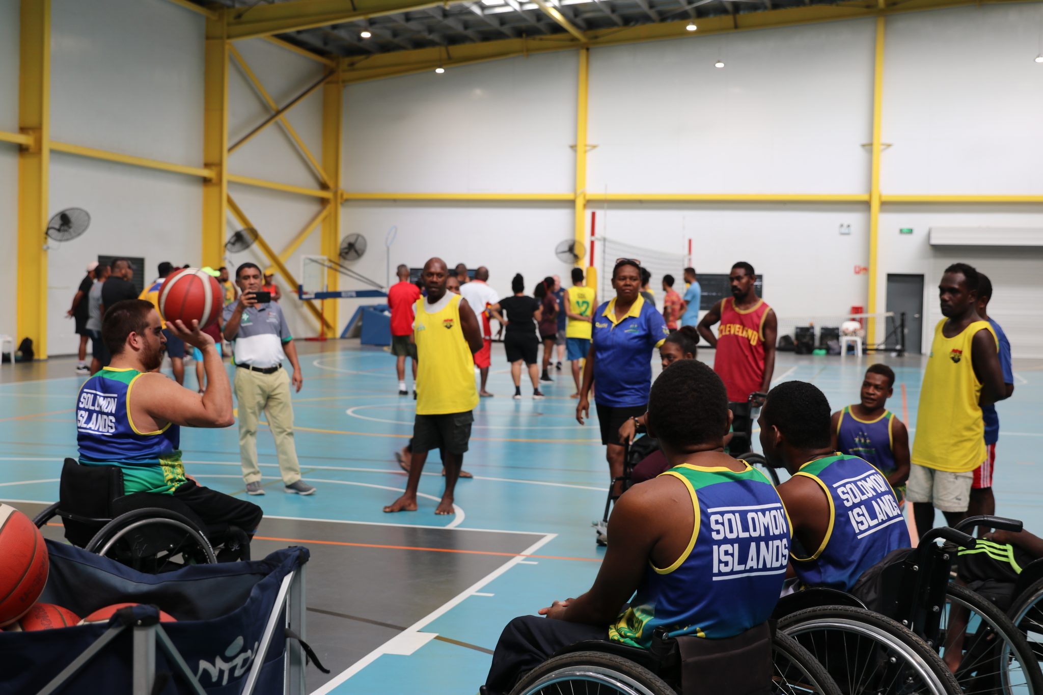 Indigenous Australian wheelchair basketballer visits Solomon Islands