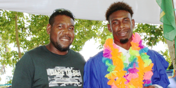 Kedrian Vilibasia (left) and his nephew Kelvin.