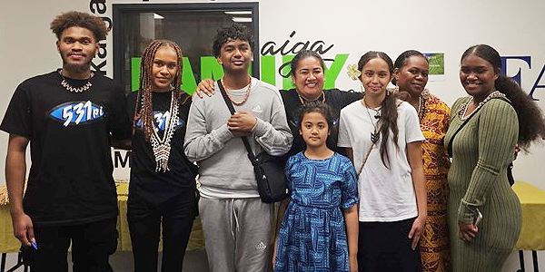 Members of the Solomon Islands New Zealand community pose for a photo at the opening of the event. Photo supplied.