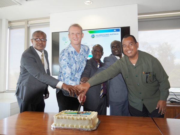 Member of Parliament for East Are’are, Peter Kenilorea Jnr, High Commissioner Hilton, Minister of foreign Affairs and External Trade