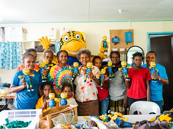 Bethesda Disability and Support Centre showcase sewn Mascot dolls