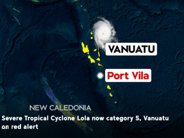 Severe Tropical Cyclone Lola. Photo, 1News.