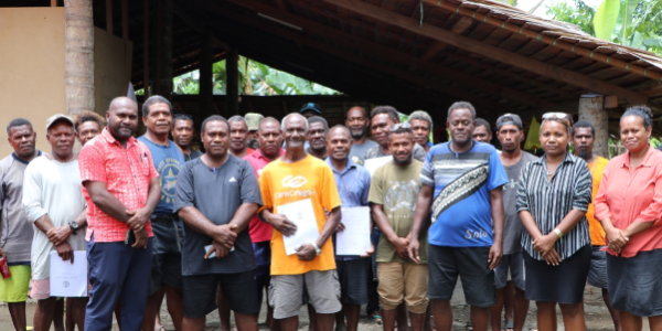 MRD PS Dr Samson Viulu and his team together with Chiefs, community leaders and Ward Development Committee members of East Guadalcanal