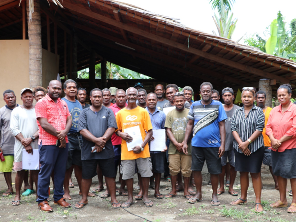 MRD PS Dr Samson Viulu and his team together with Chiefs, community leaders and Ward Development Committee members of East Guadalcanal