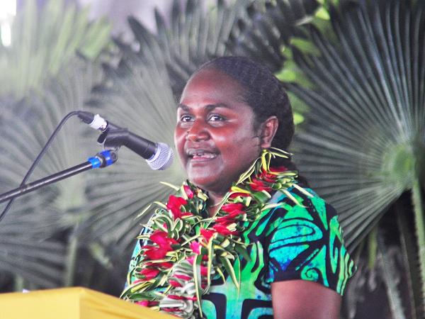 Minister for MEHRD Hon Lanelle Tanangada highlights the new Education Act 2023. Photo, Lachlan Eddie Hoe.