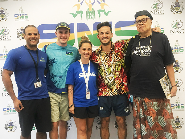 From L-R, Shaun Nemorin, Sam Carr, Bianca Scurry, Johnny Mulherin and John Tan. Photo supplied.