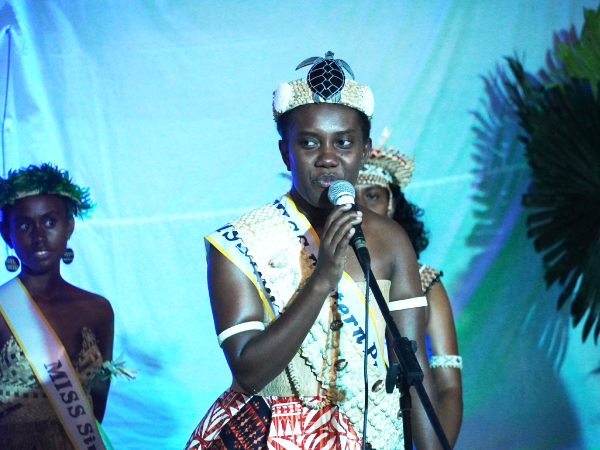 Miss Western Province Salote Dentala delivered her speech after she was crowned at PCH.