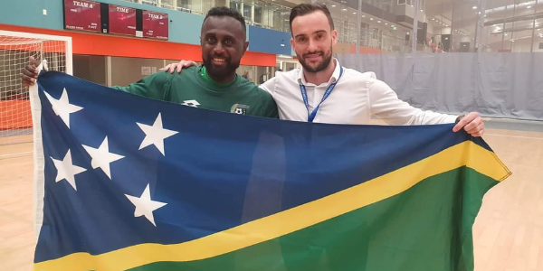 Damon Shaw with Elliot Ragomo.