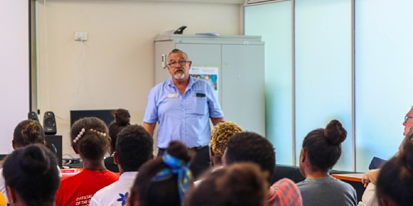 New APTC intakes during their briefing. Photo supplied.