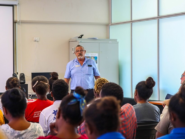 New APTC intakes during their briefing. Photo supplied.