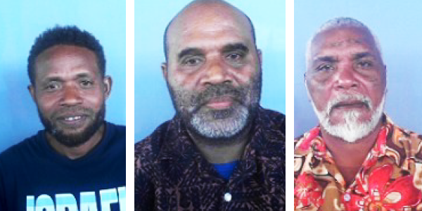 George Ganiau, Glen Waneta and Solo David Baerara.