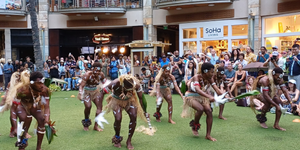 Solomon Islands Malaita dance group. Photo, GCU, Festpac.
