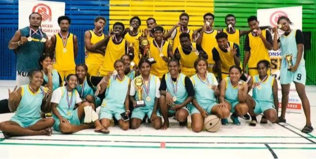 Augustine Basia who led Honiara High school basketball team who won double gold in HSBC.