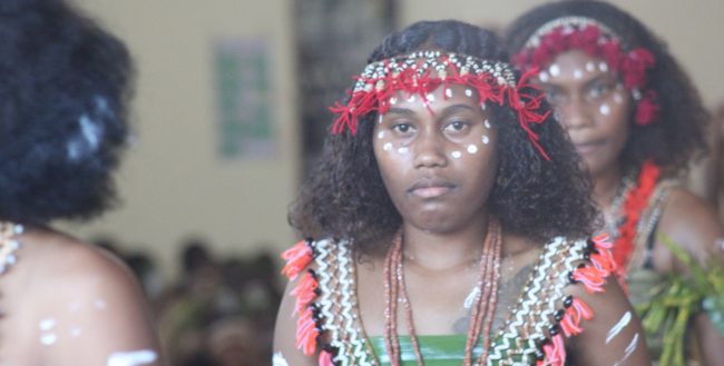 Guadalcanal Students in their traditional attire